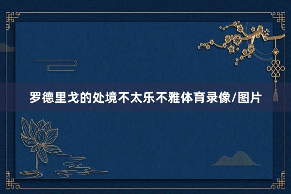 罗德里戈的处境不太乐不雅体育录像/图片