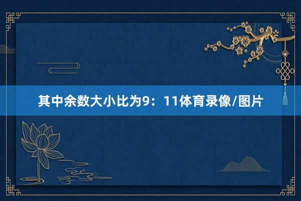 其中余数大小比为9：11体育录像/图片