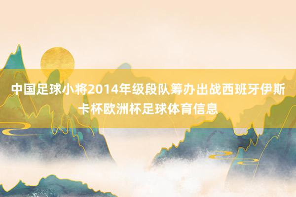 中国足球小将2014年级段队筹办出战西班牙伊斯卡杯欧洲杯足球体育信息