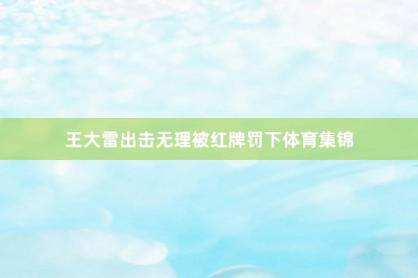 王大雷出击无理被红牌罚下体育集锦