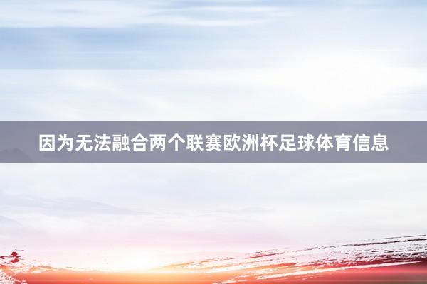 因为无法融合两个联赛欧洲杯足球体育信息