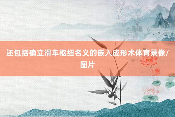 还包括确立滑车枢纽名义的嵌入成形术体育录像/图片