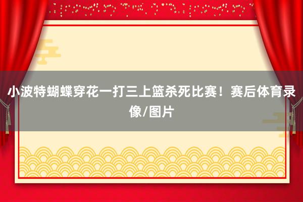 小波特蝴蝶穿花一打三上篮杀死比赛！赛后体育录像/图片