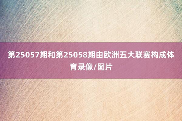 第25057期和第25058期由欧洲五大联赛构成体育录像/图片