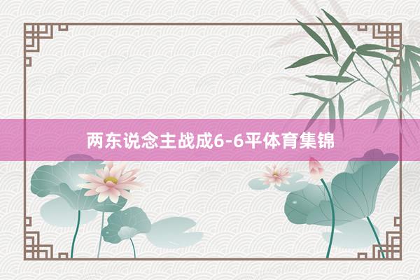 两东说念主战成6-6平体育集锦