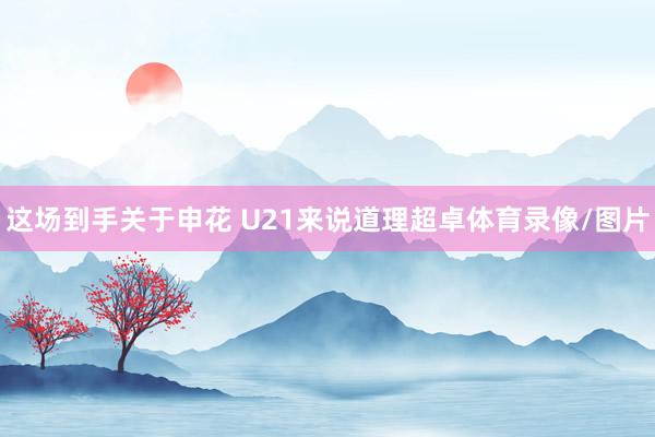 这场到手关于申花 U21来说道理超卓体育录像/图片