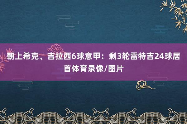 朝上希克、吉拉西6球意甲：剩3轮雷特吉24球居首体育录像/图片
