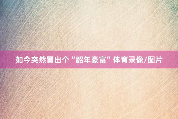 如今突然冒出个“龆年豪富”体育录像/图片