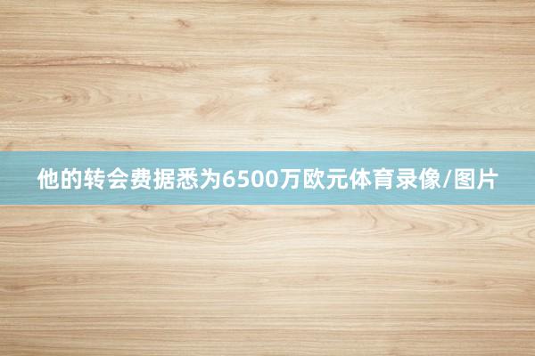 他的转会费据悉为6500万欧元体育录像/图片