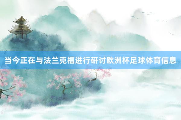 当今正在与法兰克福进行研讨欧洲杯足球体育信息