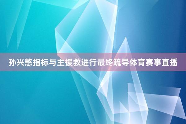 孙兴慜指标与主援救进行最终疏导体育赛事直播