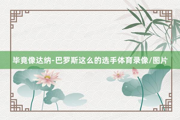 毕竟像达纳-巴罗斯这么的选手体育录像/图片