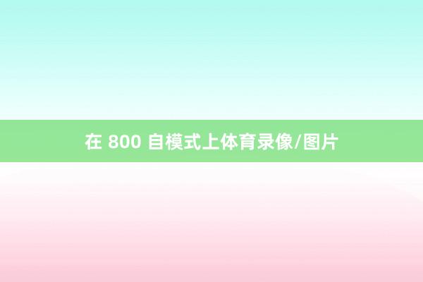 在 800 自模式上体育录像/图片