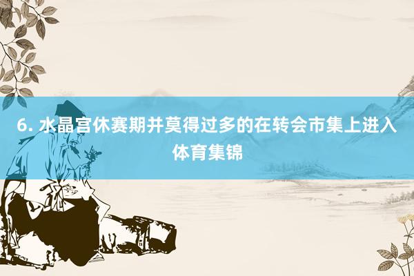 6. 水晶宫休赛期并莫得过多的在转会市集上进入体育集锦