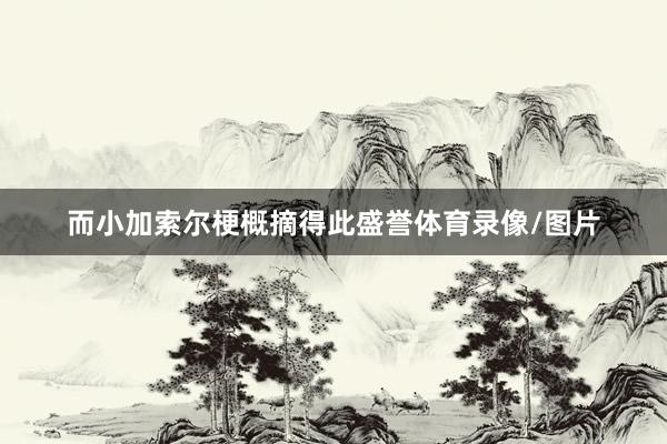 而小加索尔梗概摘得此盛誉体育录像/图片