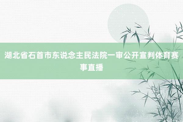 湖北省石首市东说念主民法院一审公开宣判体育赛事直播
