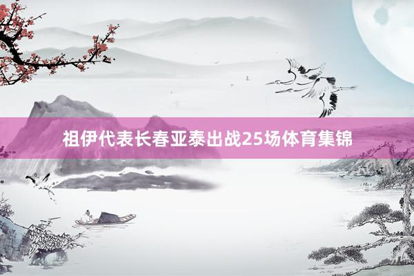 祖伊代表长春亚泰出战25场体育集锦