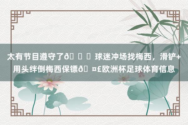 太有节目遵守了😂球迷冲场找梅西，滑铲+用头绊倒梅西保镖🤣欧洲杯足球体育信息