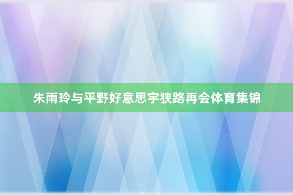 朱雨玲与平野好意思宇狭路再会体育集锦