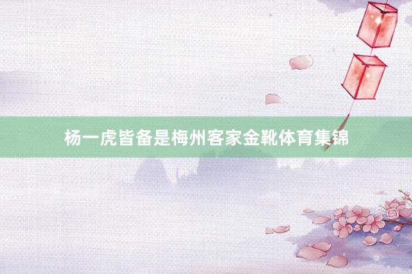 杨一虎皆备是梅州客家金靴体育集锦