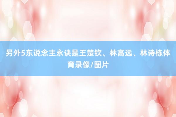 另外5东说念主永诀是王楚钦、林高远、林诗栋体育录像/图片