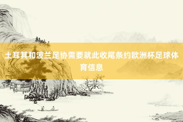 土耳其和波兰足协需要就此收尾条约欧洲杯足球体育信息