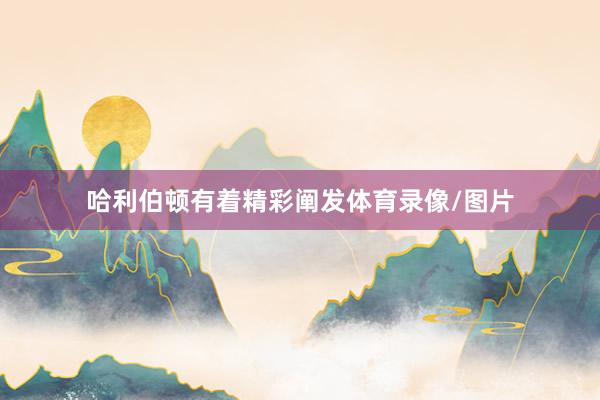 哈利伯顿有着精彩阐发体育录像/图片