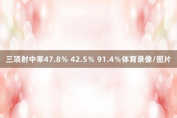 三项射中率47.8％ 42.5％ 91.4％体育录像/图片