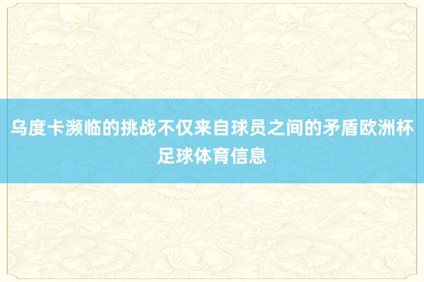 乌度卡濒临的挑战不仅来自球员之间的矛盾欧洲杯足球体育信息